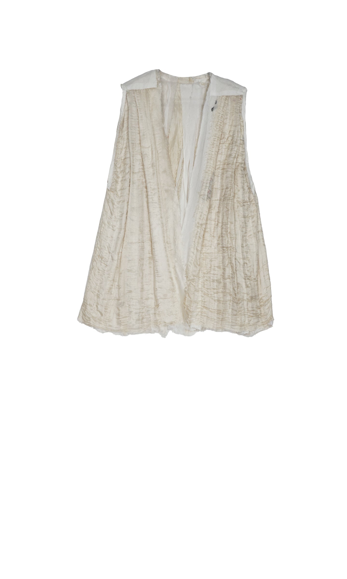 WAVY STRIPE KANTHA SHORT VEST - wv2229-ivy -