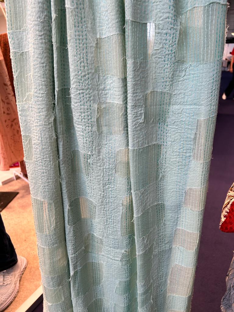 CUT THROUGH SQUARE AND HOLES KANTHA SHAWL MEDIUM - cu2802-tel -