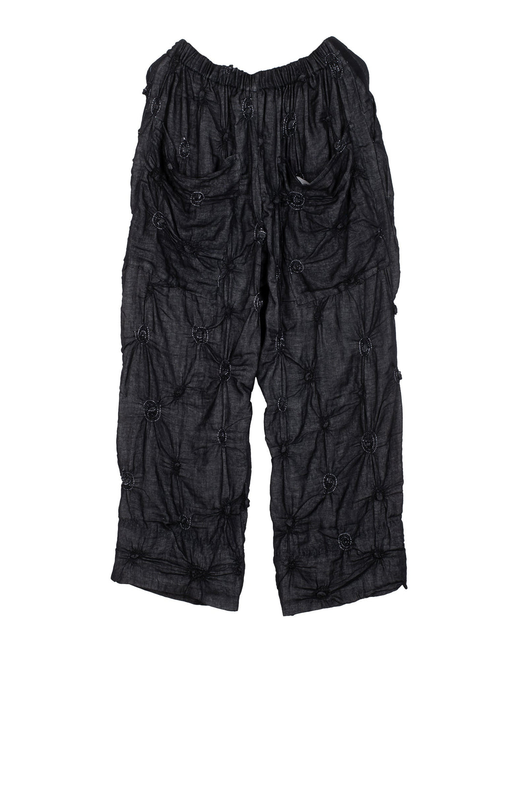 SPIRAL KANTHA BAGGY PANTS - sl2642-blk -