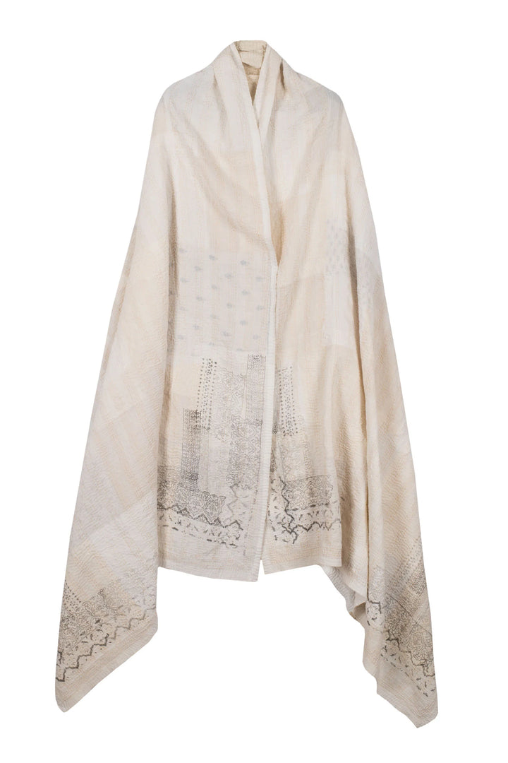 POWDER PATCH KANTHA SHAWL LARGE - pd2803-ivy -