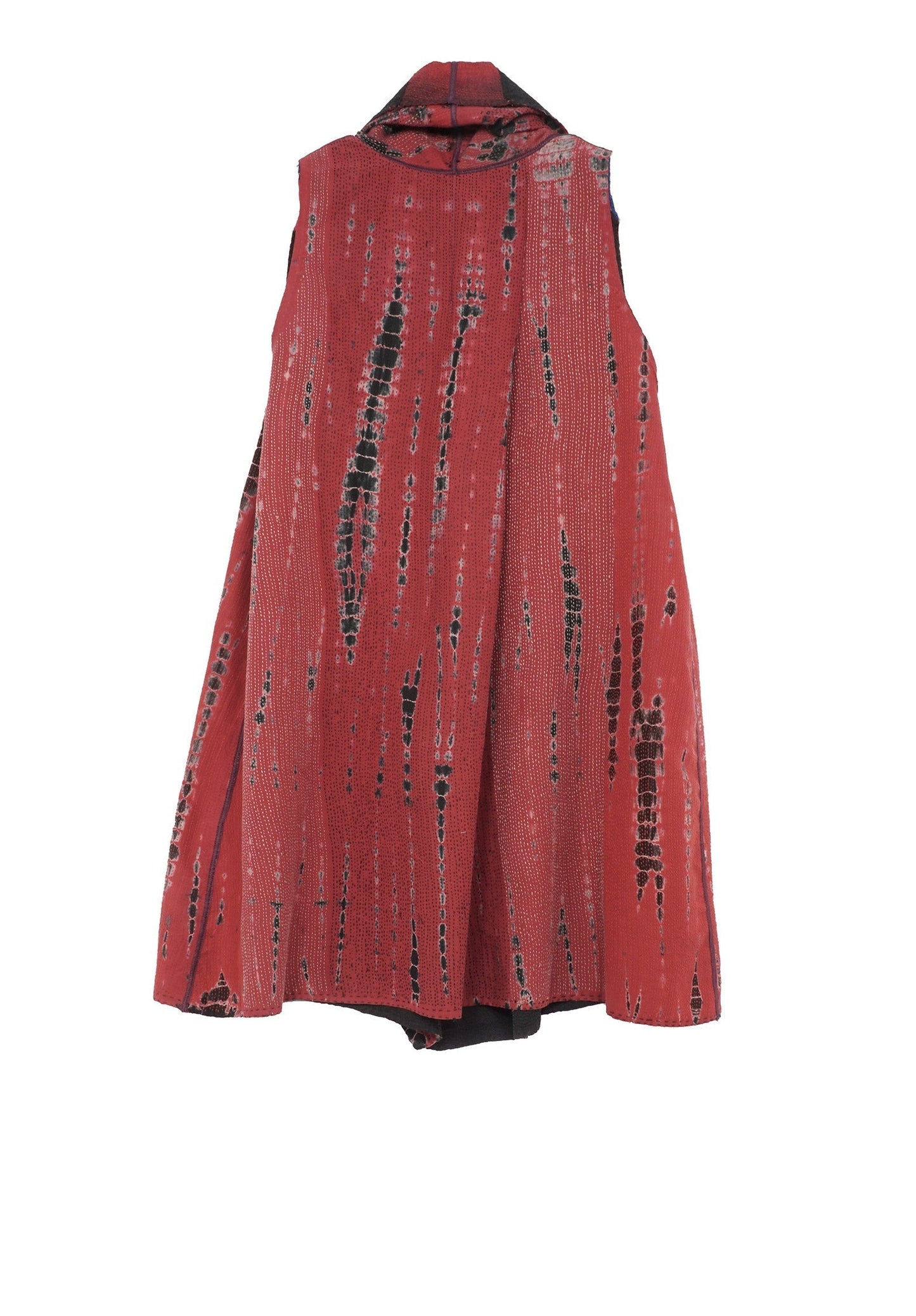 SERPENT PRINT KANTHA A-LINE VEST - sp2203-red -