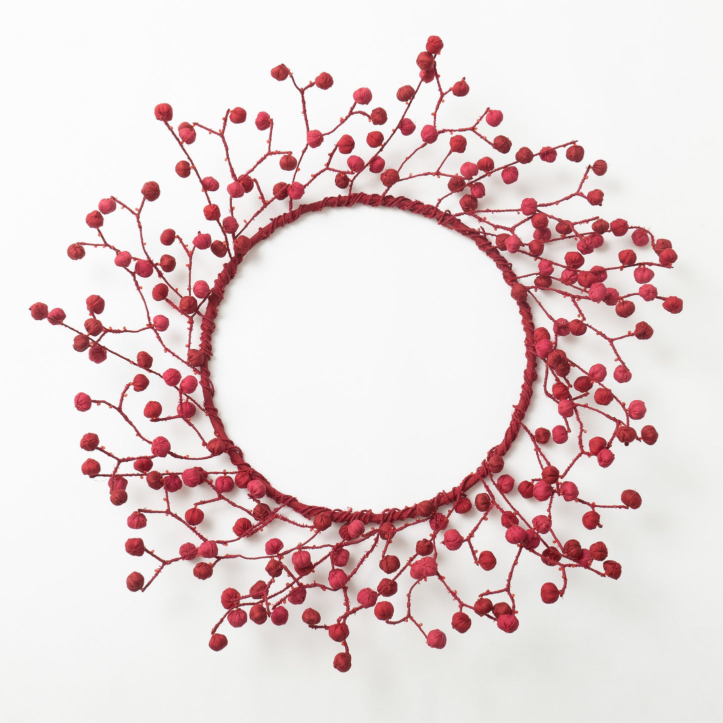 Red Kantha Wreath