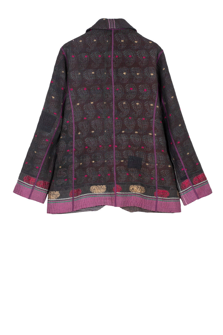 VESTE BASIQUE EN COTON KANTHA VINTAGE TISSÉ - fw4052-5002m -
