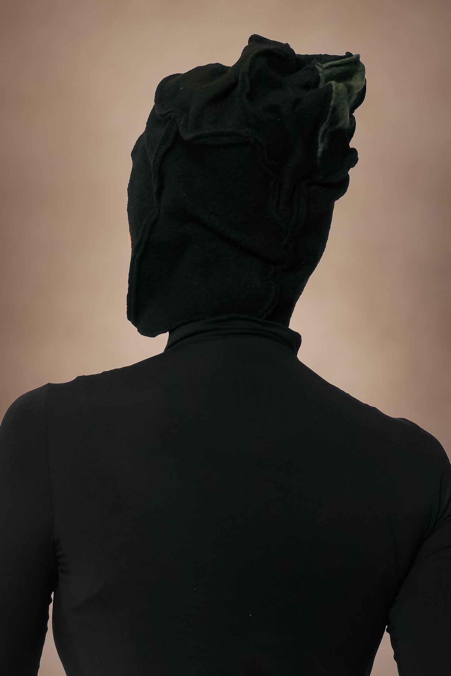 CIRCLE TIE DYE BOILED WOOL HELMET - tw1885-blk -