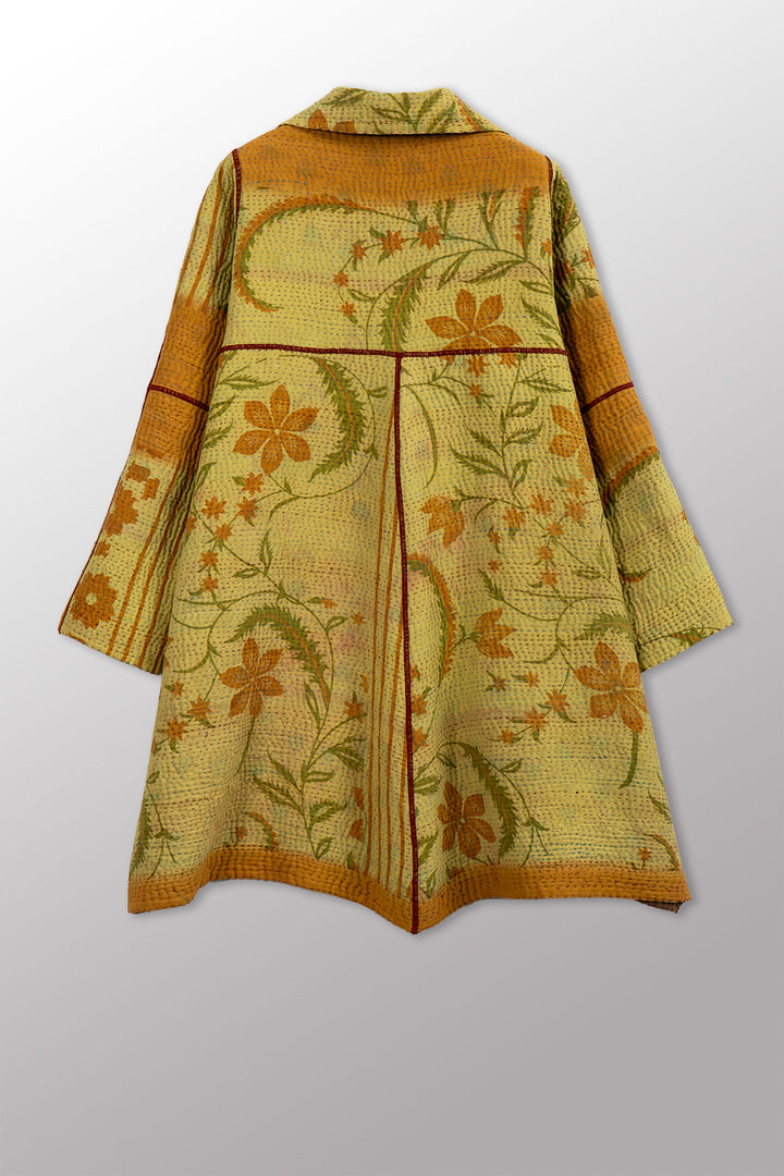 COTTON OVERDYE KANTHA A-LINE DUSTER - ov4311-cylw001a -