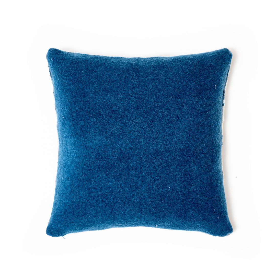 Indigo Mud Dye Melang Wool  Cushion