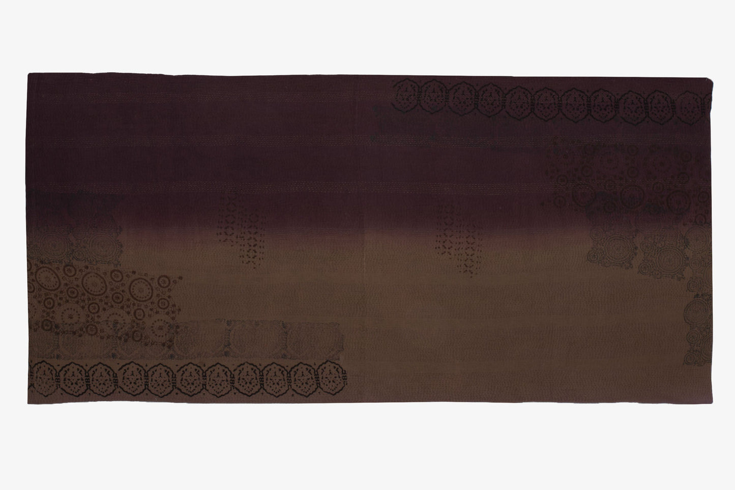 COTTON OMBRE Died BED MATTRESS COVER - CHOCOLATE