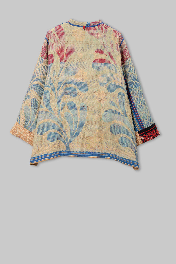 Vintage Cotton Kantha Kaftan JKT Short