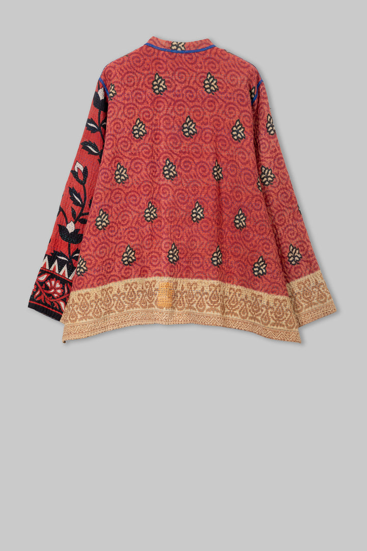 Vintage Cotton Kantha Kaftan JKT Short