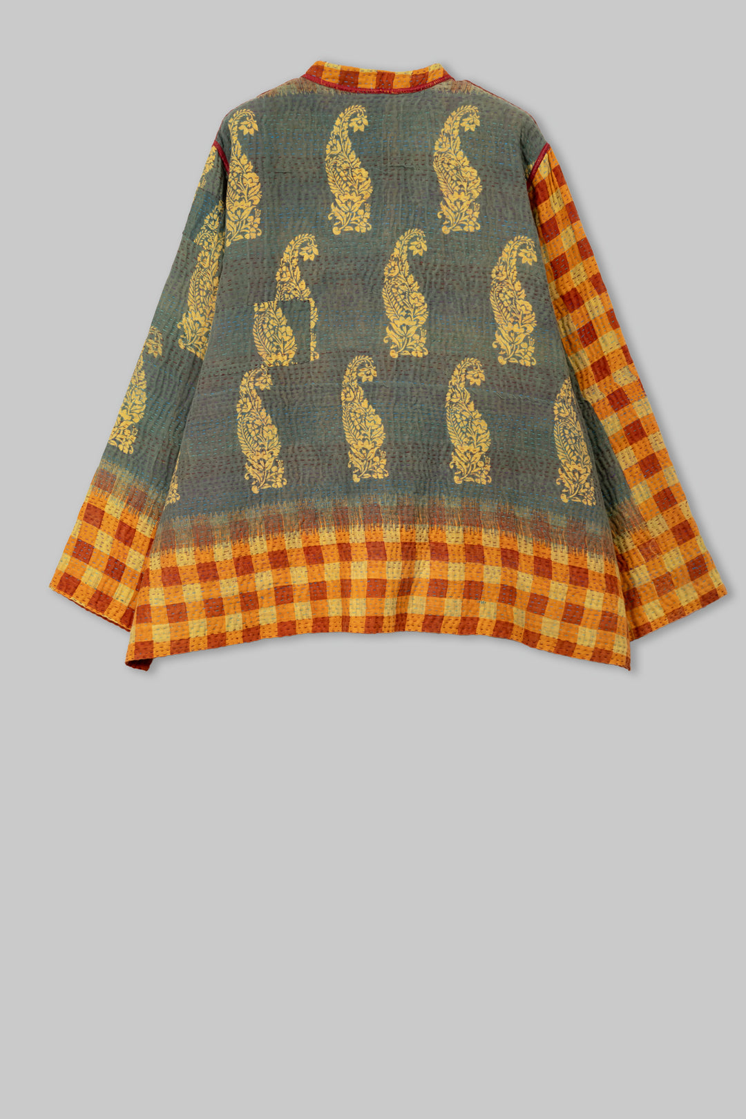 Vintage Cotton Kantha Kaftan JKT Short