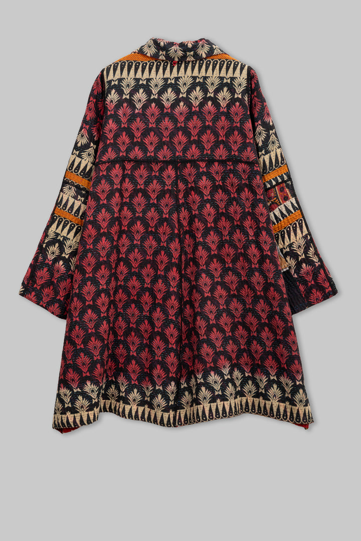 Vintage Cotton Kantha A-Line Duster