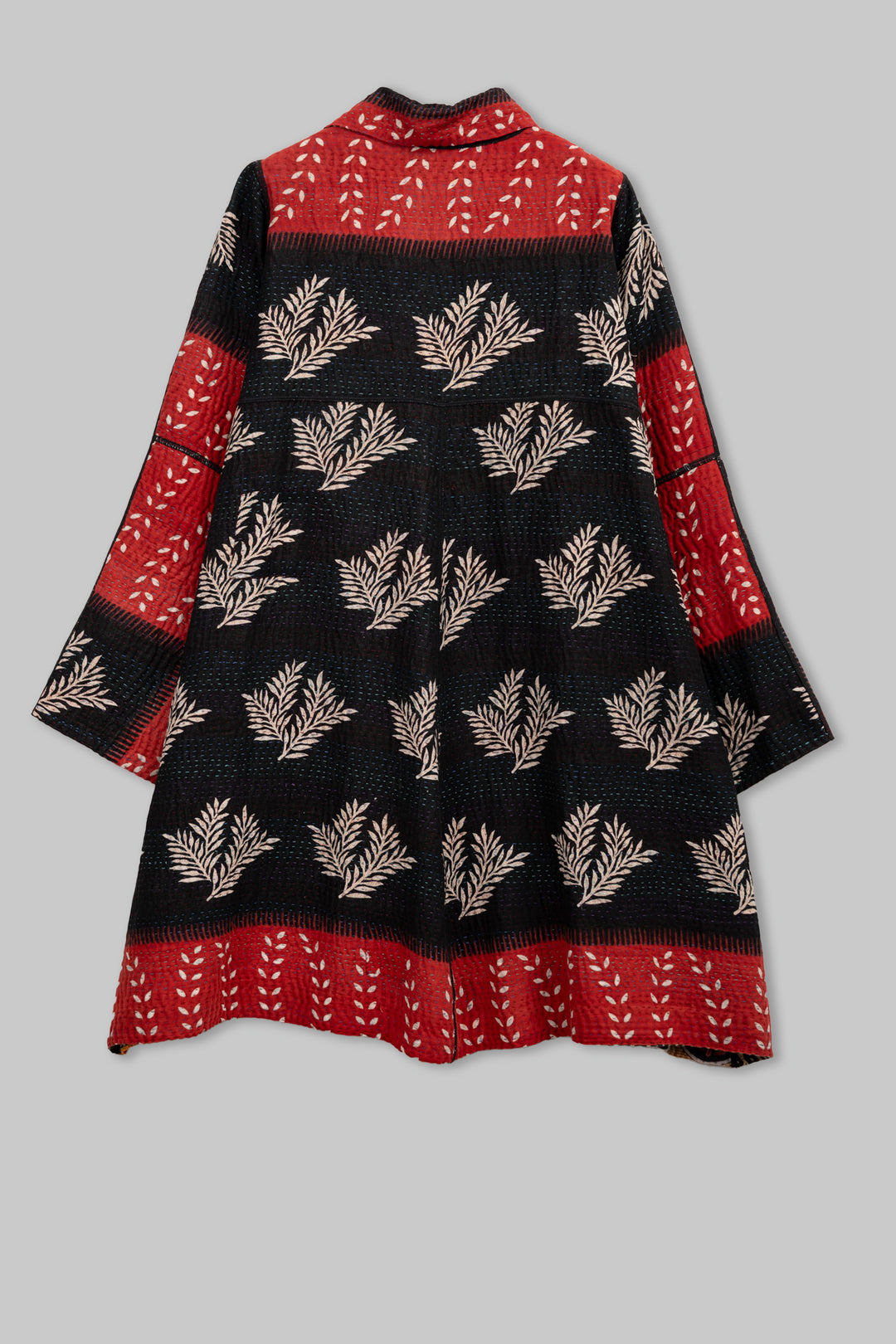 Vintage Cotton Kantha A-Line Duster
