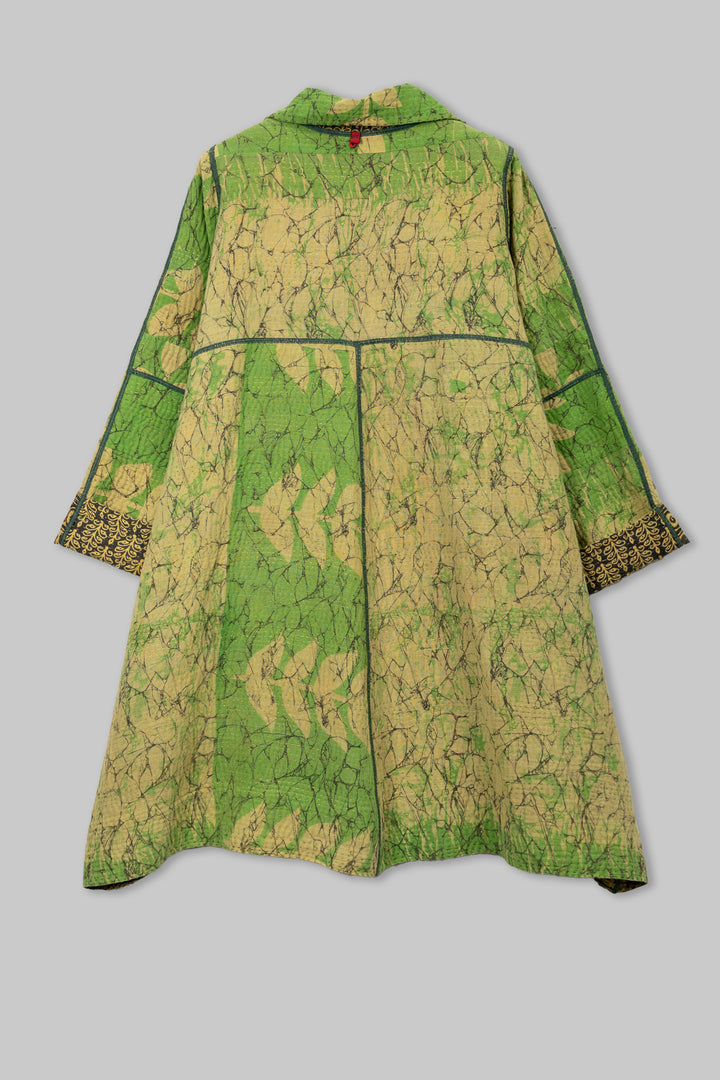 Vintage Cotton Kantha  A-Line Duster