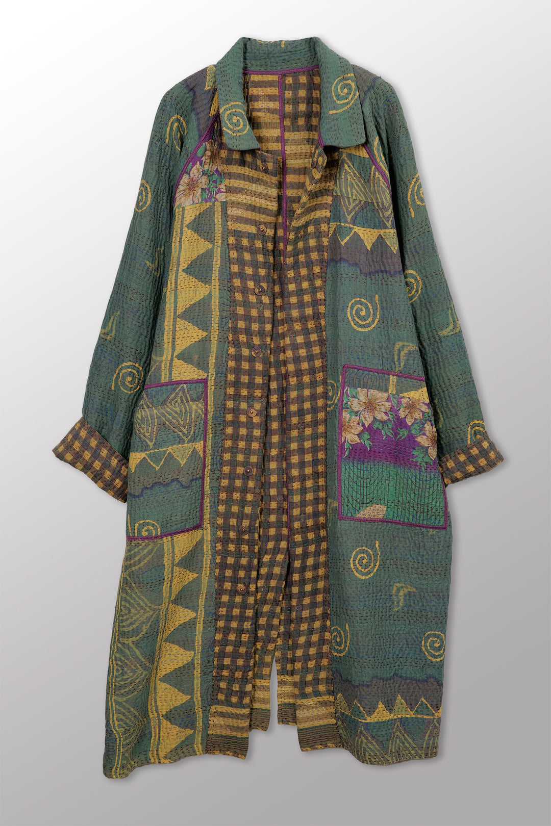 Spiral Kantha Crew Neck JKT
