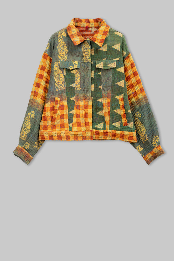 Vintage Cotton Kantha Oversized Tucker JKT