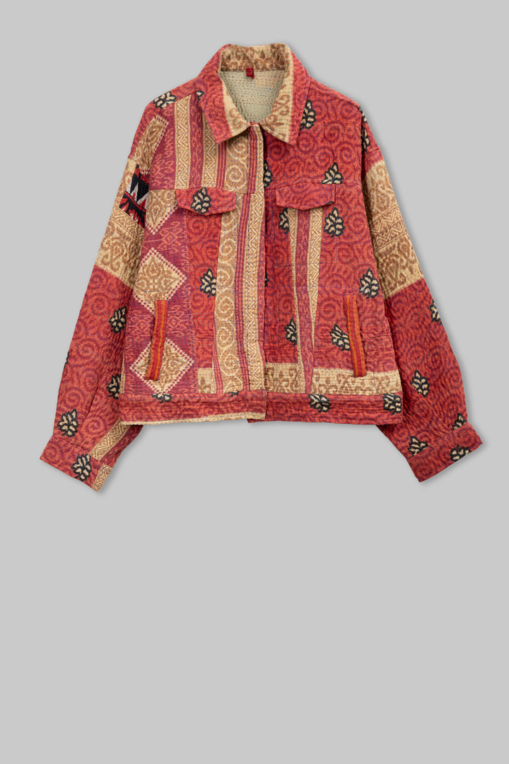 Vintage Cotton Kantha Oversized Tucker JKT