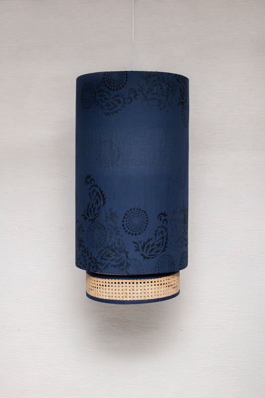 Blue Ombre Kantha Hanging Lamps