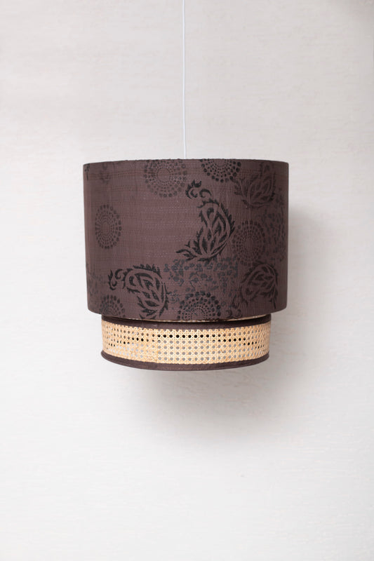 Chocolate Ombre Kantha Hanging Lamp