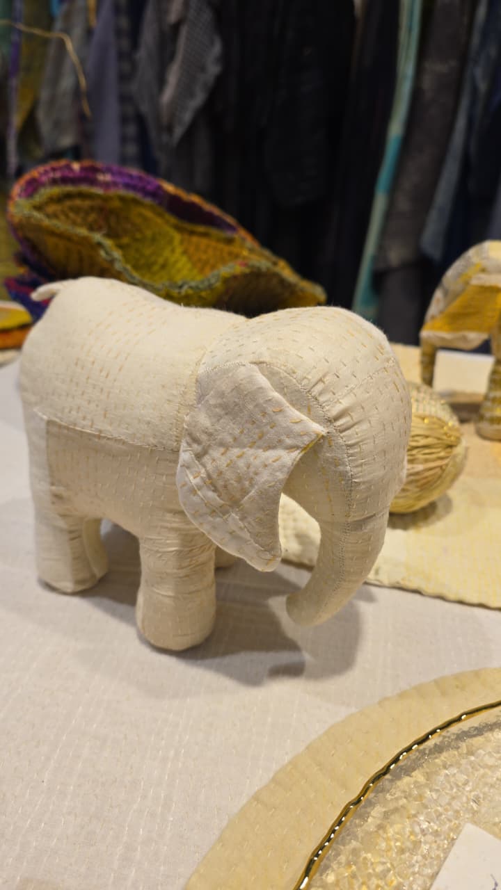 Multi Color Kantha Elephant-A soft Toy