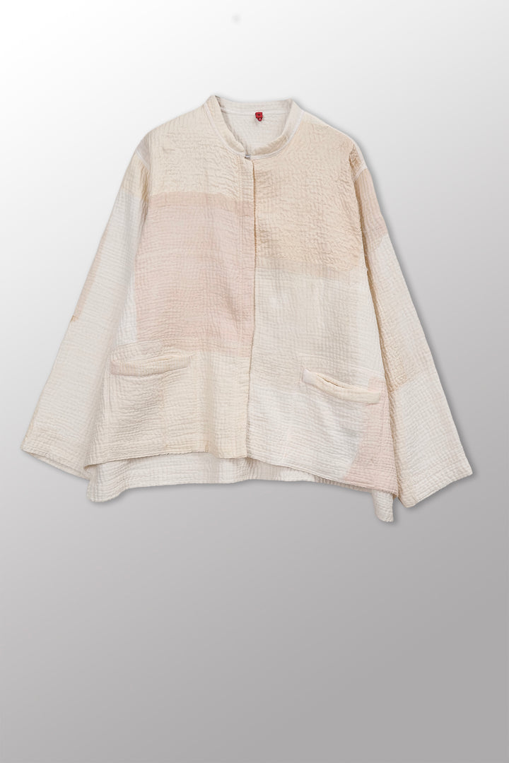 Frayed Patch Kantha Kaftan JKT Short