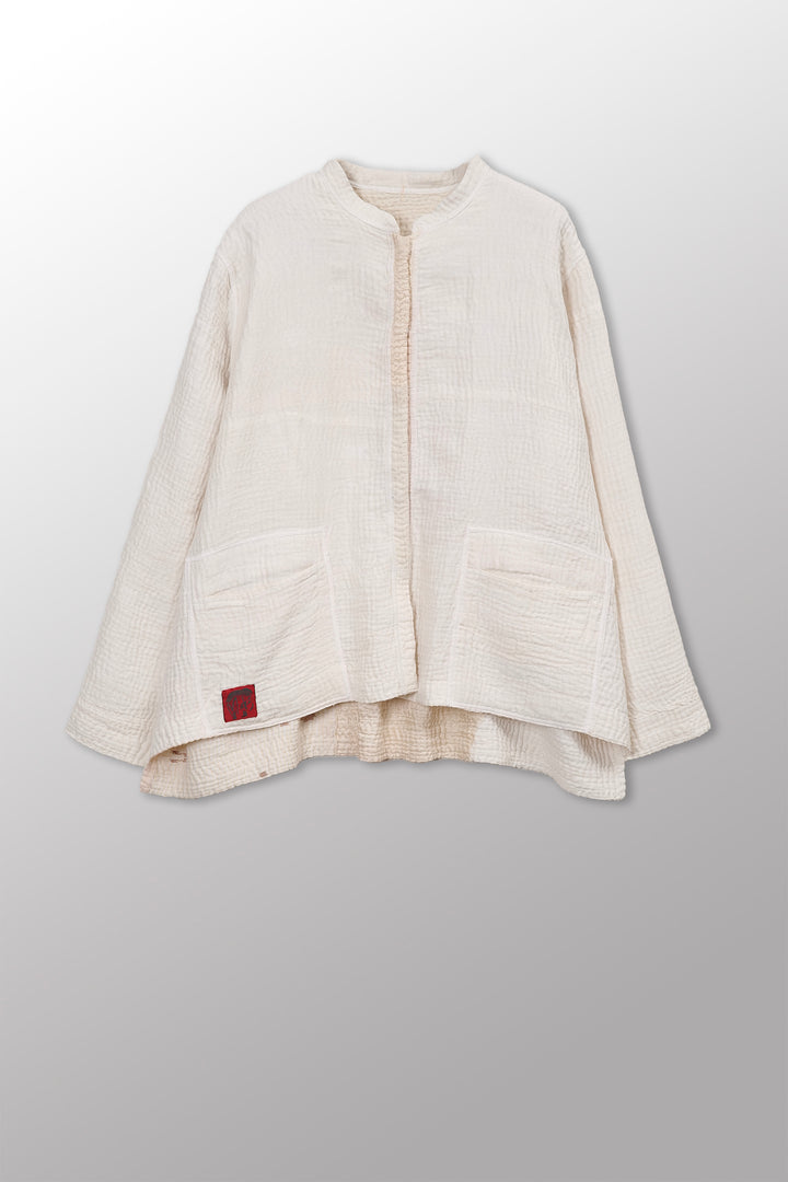 Frayed Patch Kantha Kaftan JKT Short