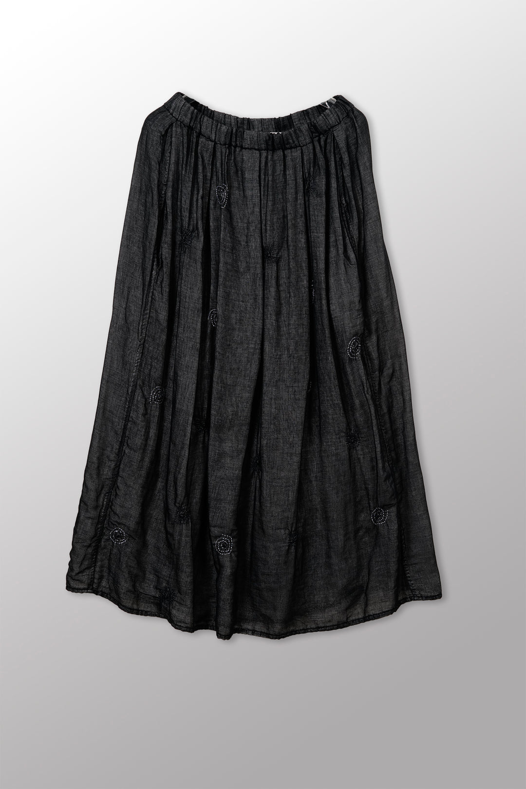 Spiral Kantha Tucked Gather Skirt