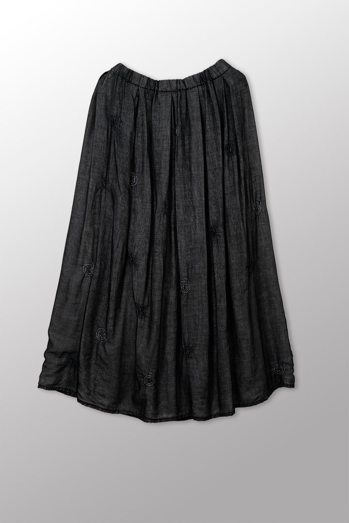 Spiral Kantha Tucked Gather Skirt