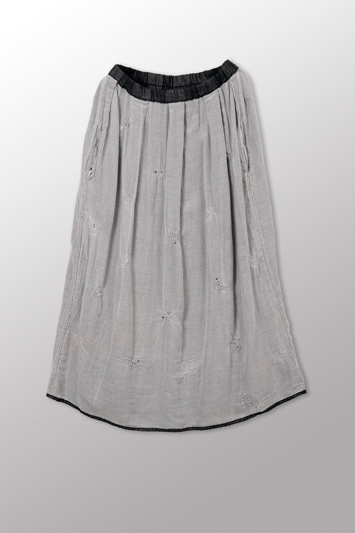 Spiral Kantha Tucked Gather Skirt