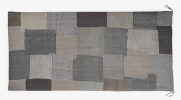 Vintage fray patch printed kantha day bed mattress cover - Gray
