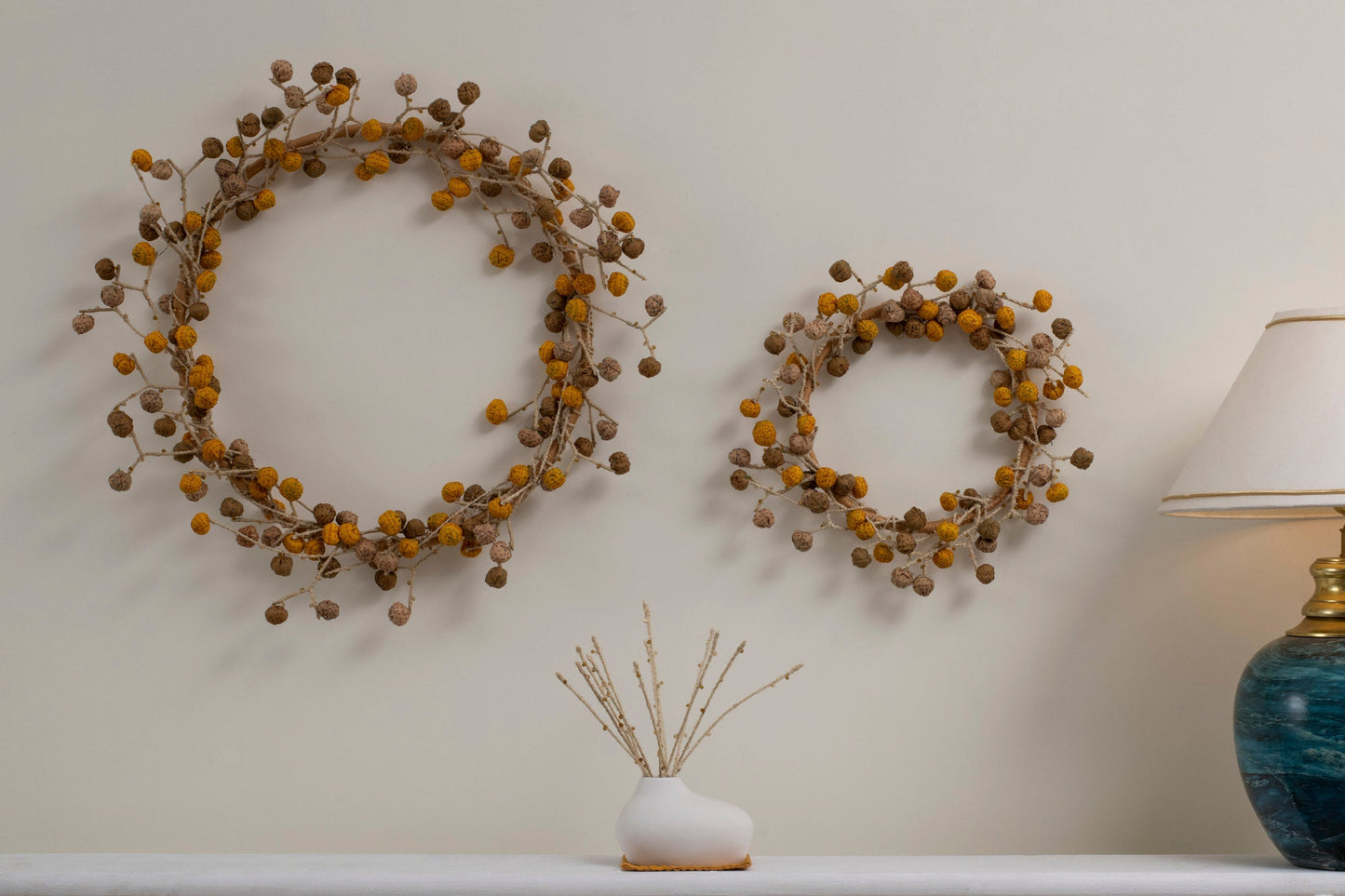 Golden Kantha Wreath