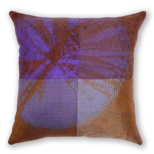 Dessert Flower Circle Tie Dye Cushion - Purple