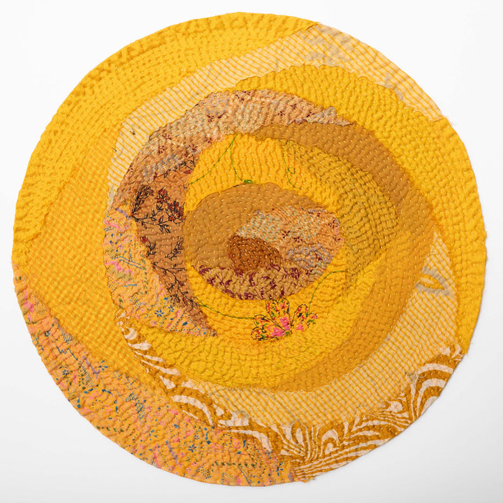 Printed Fray Golden Yellow Rose Placemat - Set of 2