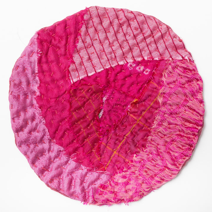 Printed Fray Pink Rose Coaster