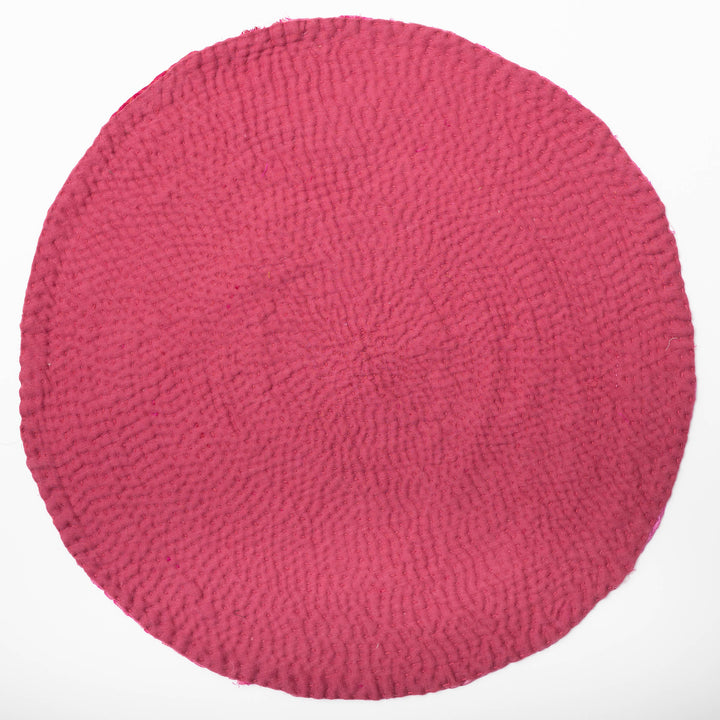 Printed Fray Pink Rose Placemat - Set of 2