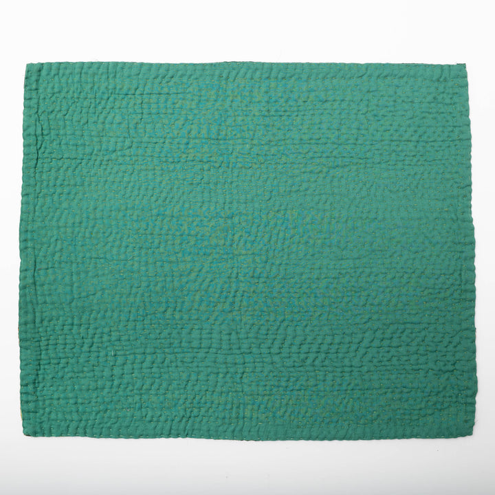 Green Jewel Striped  Kantha Placemat