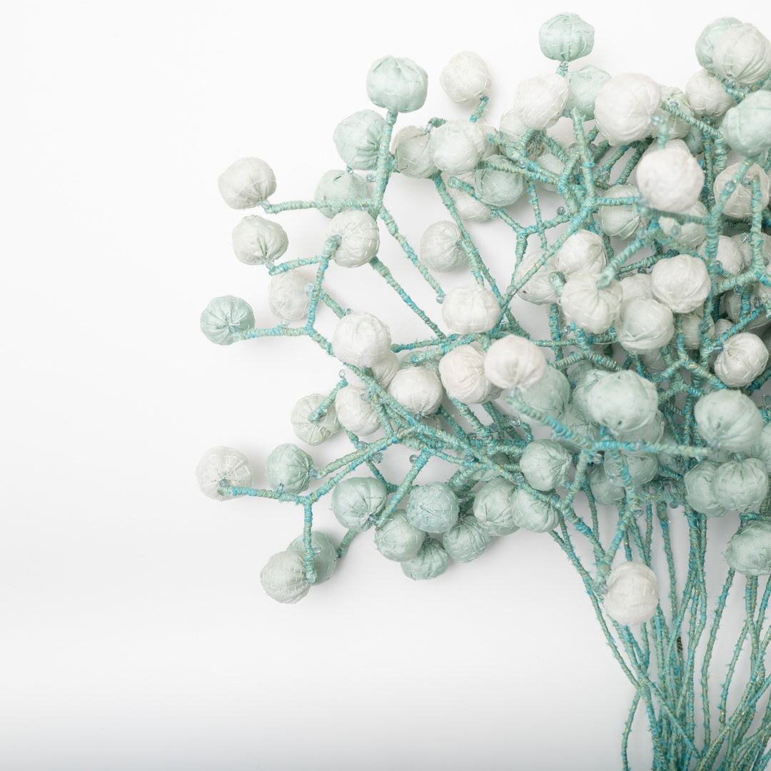 Pastel Sage Kantha Bouquet