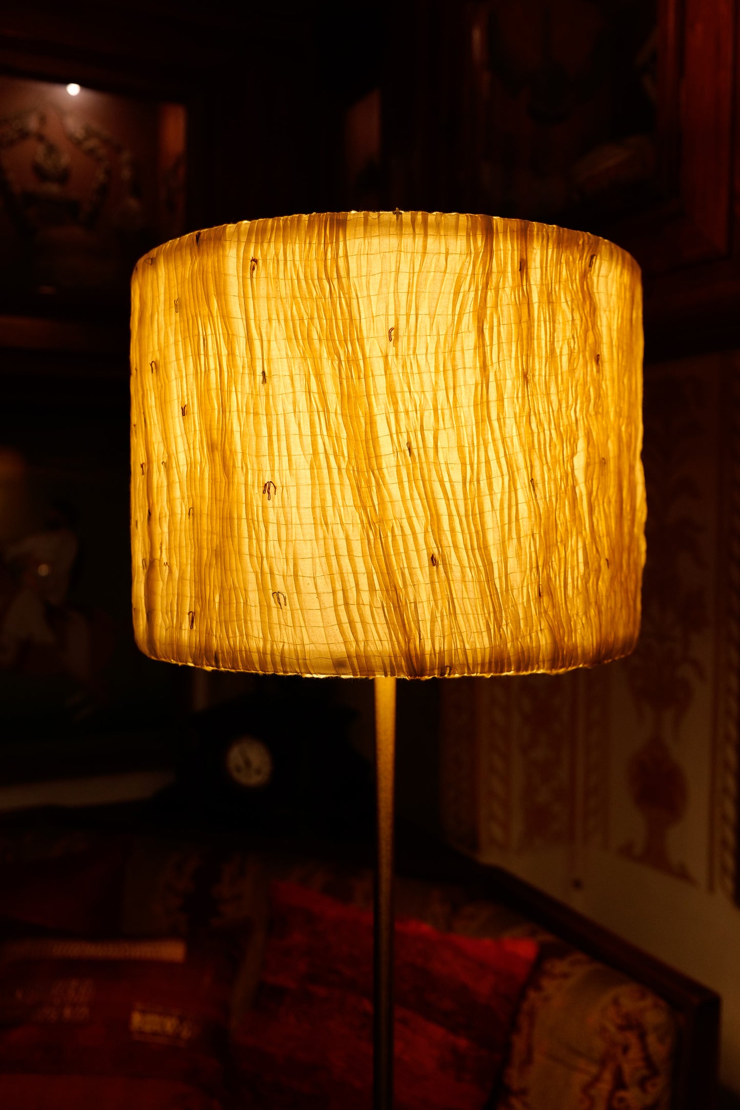 New Dawn Saree Pleated ivory - Floor Lampshade