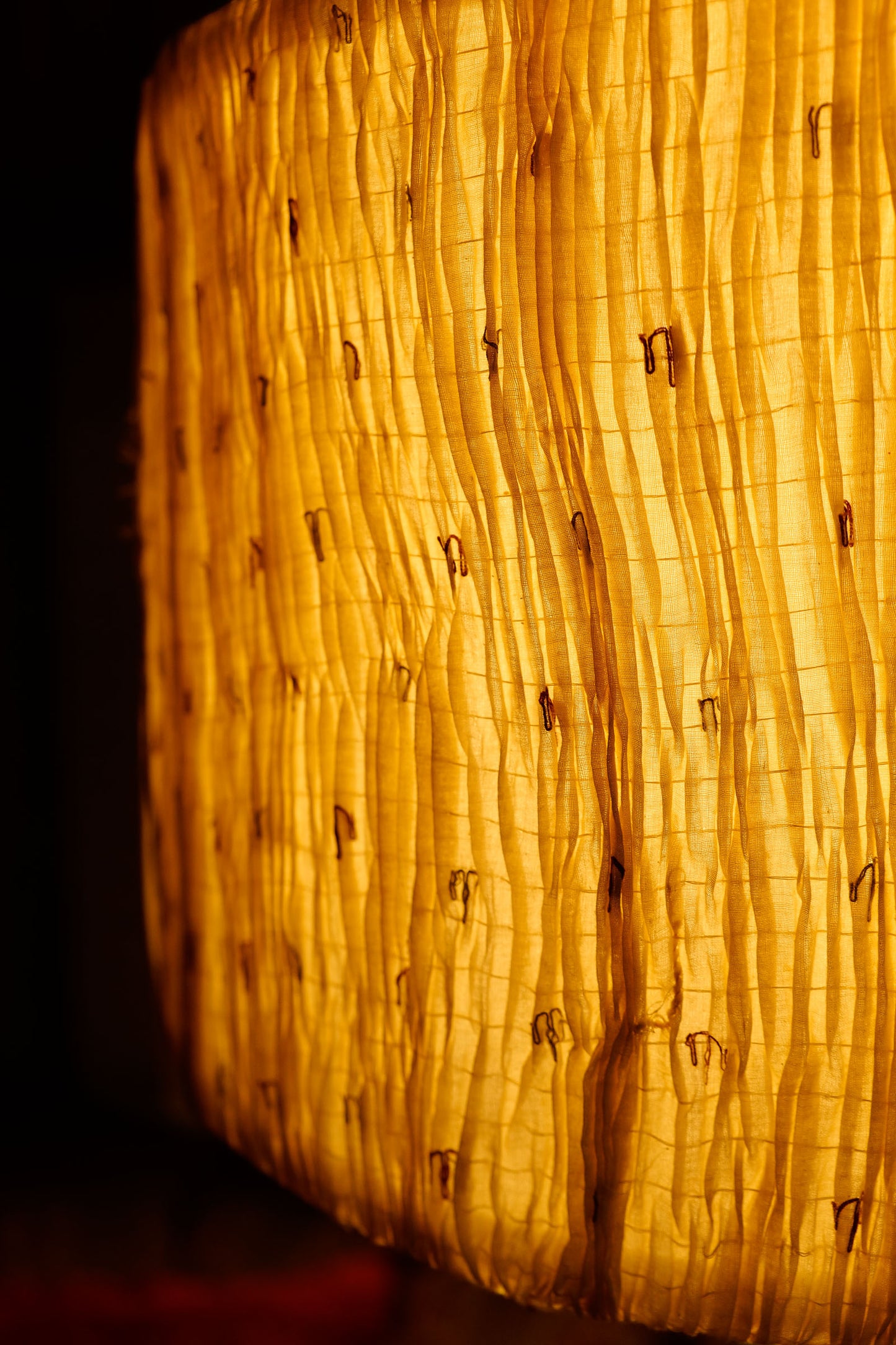 New Dawn Saree Pleated ivory - Floor Lampshade