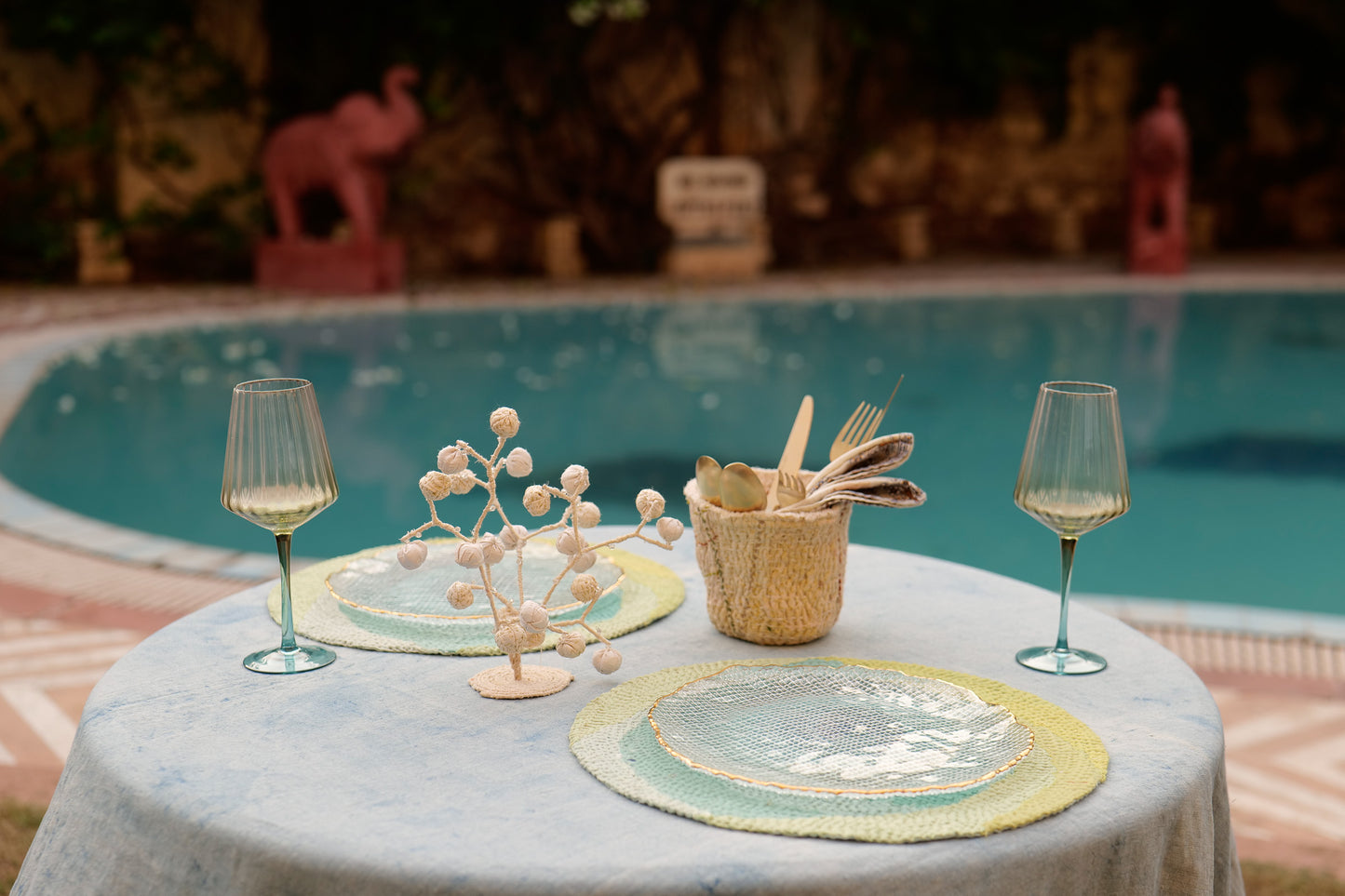 Ivory Twig Tree (metallic kantha)