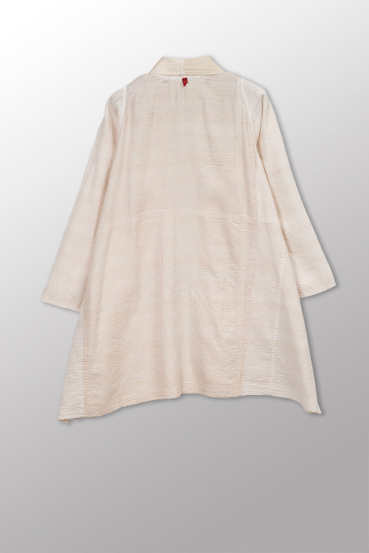 Jaipur White Kantha A-Line JKT