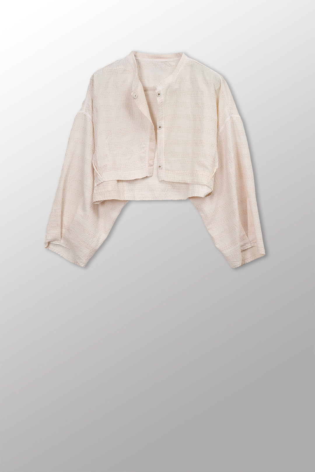 Jaipur White Kantha Sleeve Jacket