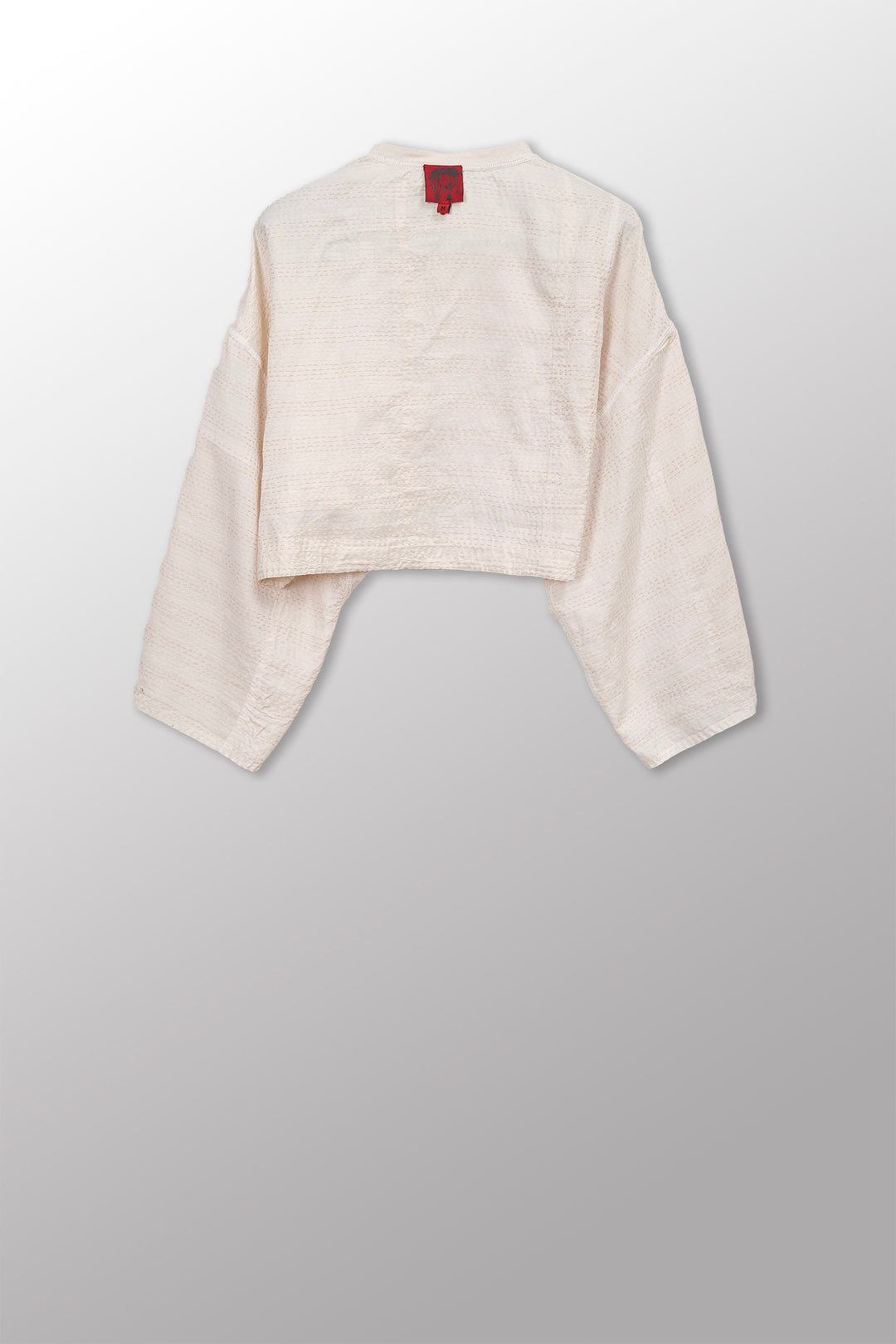 Jaipur White Kantha Sleeve Jacket