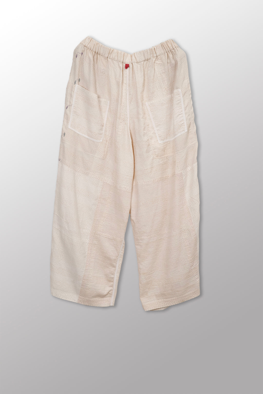 Jaipur White Kantha Baggy Pants