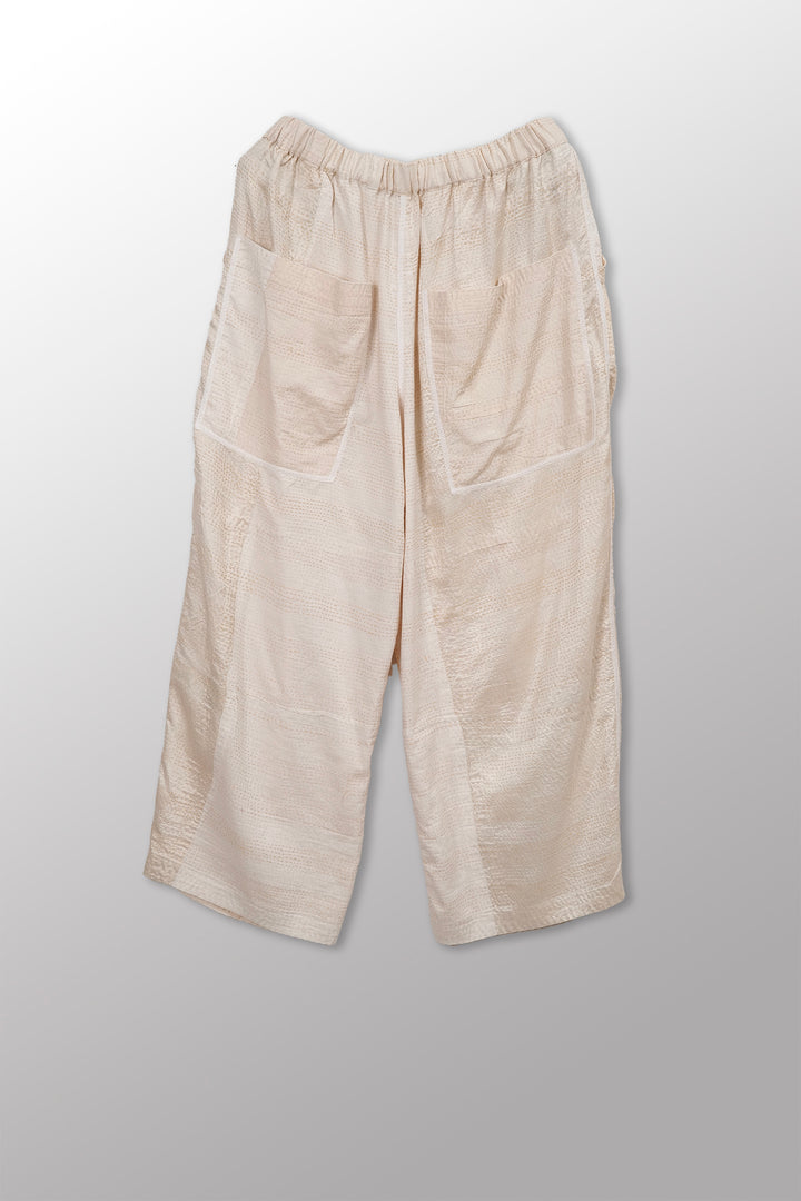 Jaipur White Kantha Baggy Pants