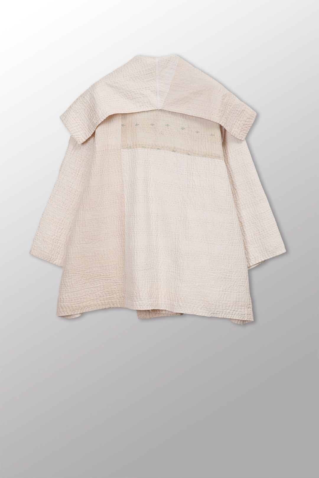 Jaipur White Kantha Flare JKT