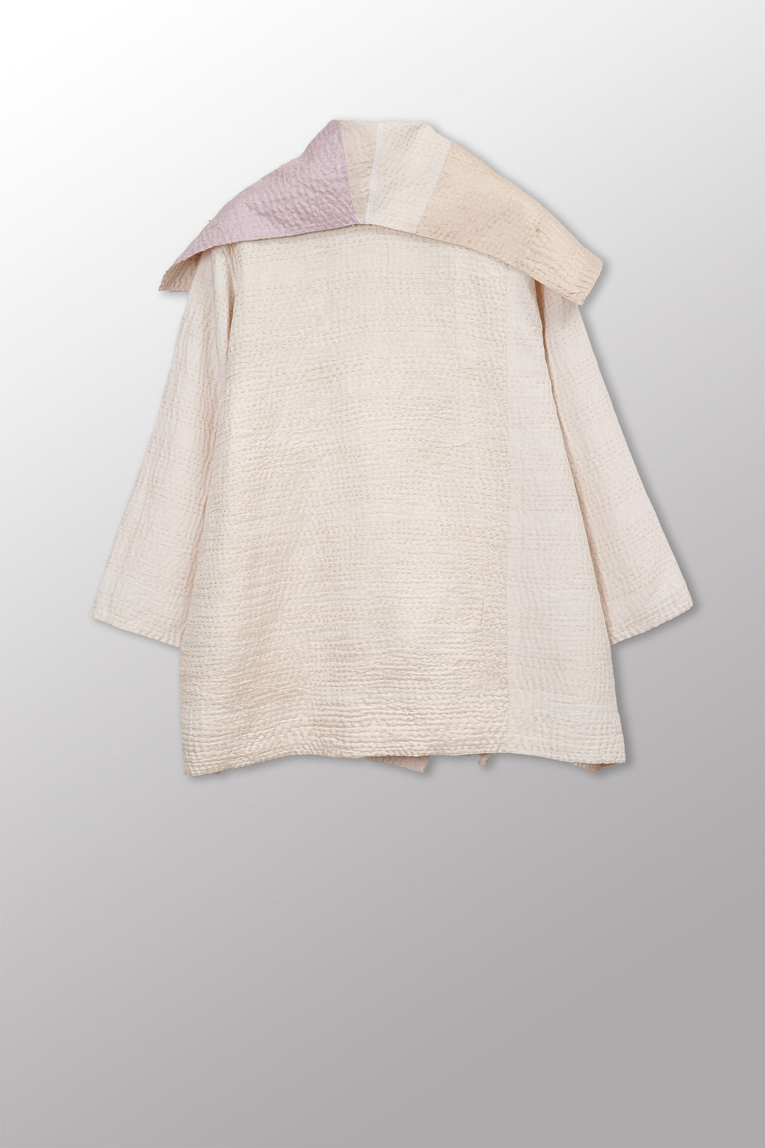 Jaipur White Kantha Flare JKT