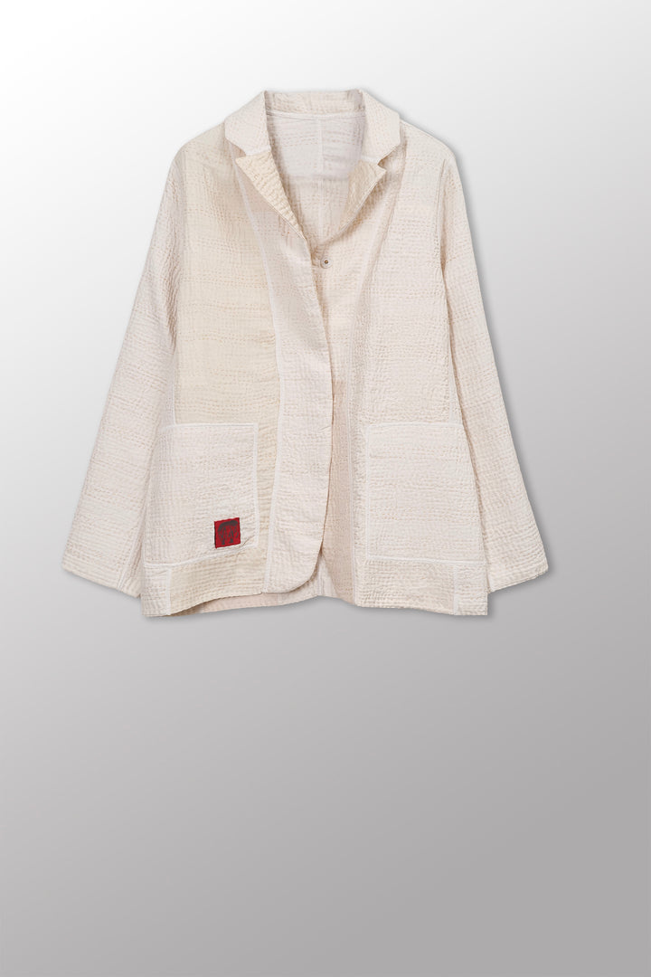 Jaipur White Kantha Basic Jkt