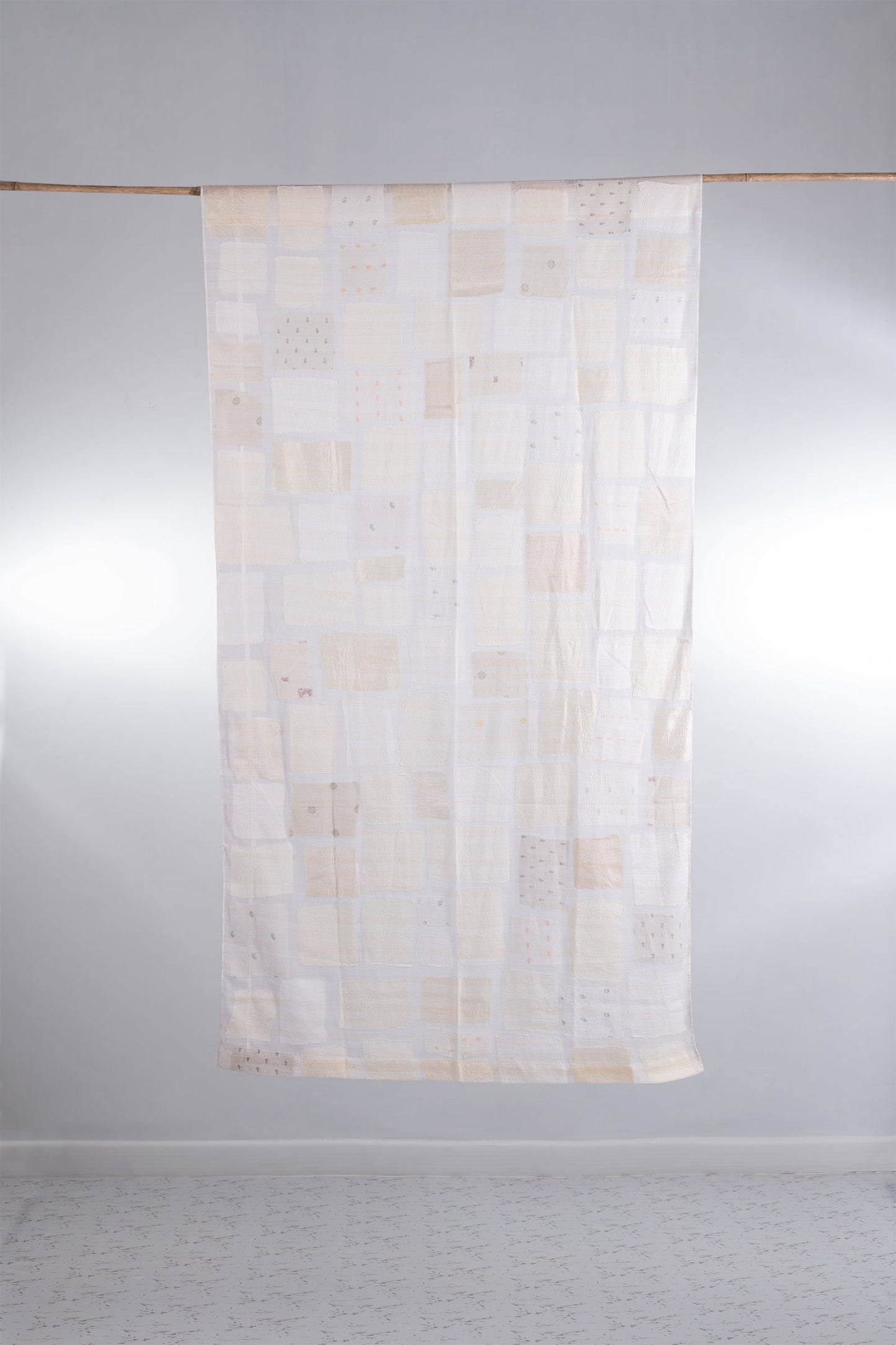Kantha Tonal Tile Patch Curtain