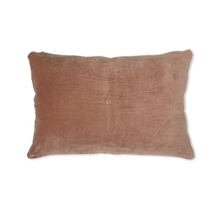 Vintage Kantha Pillow With Velvat Backing