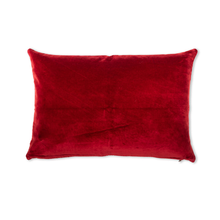 Vintage Kantha Pillow with Velvet Backing